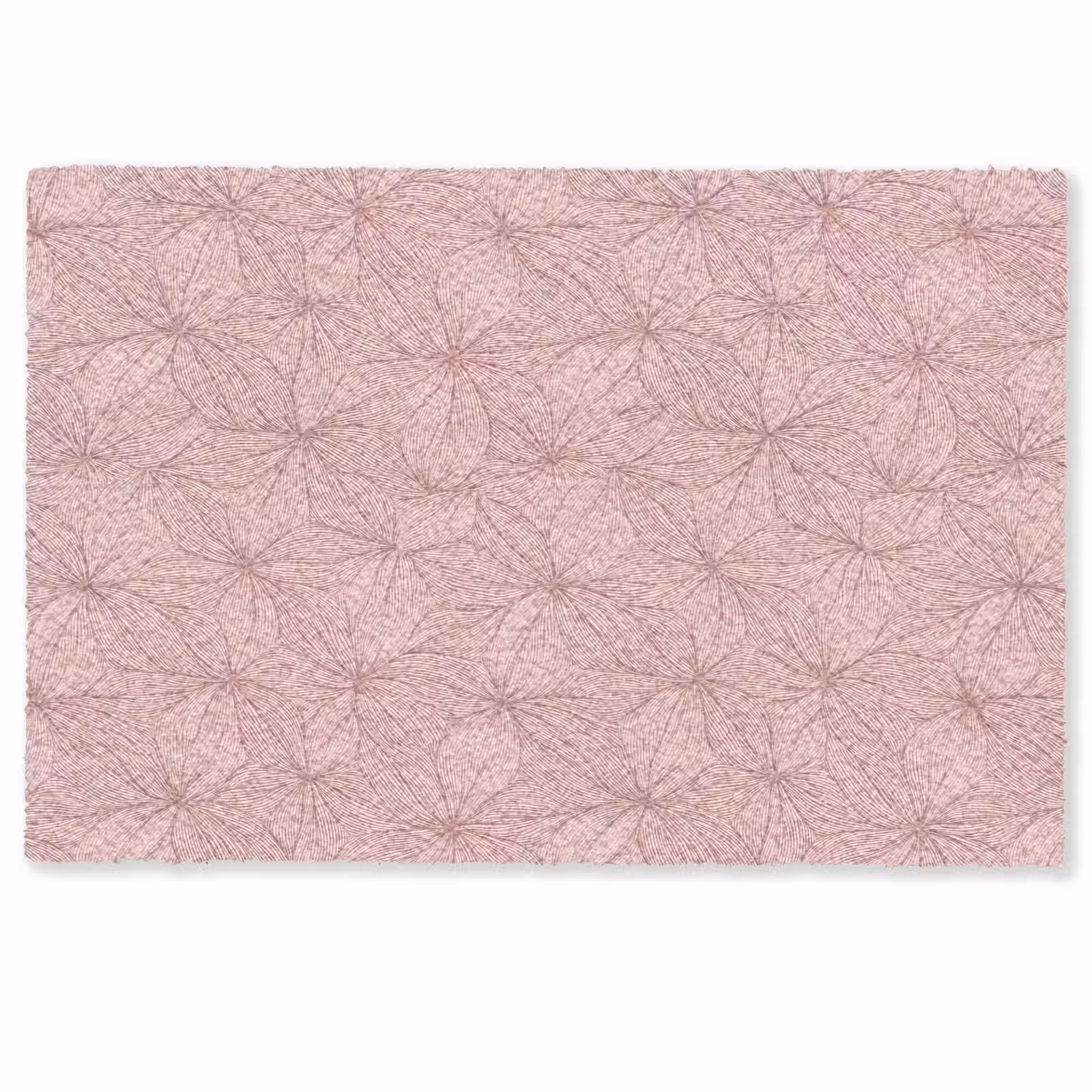 Deurmat - oederroze - Bloemen - Reliëf - Textuur — 1