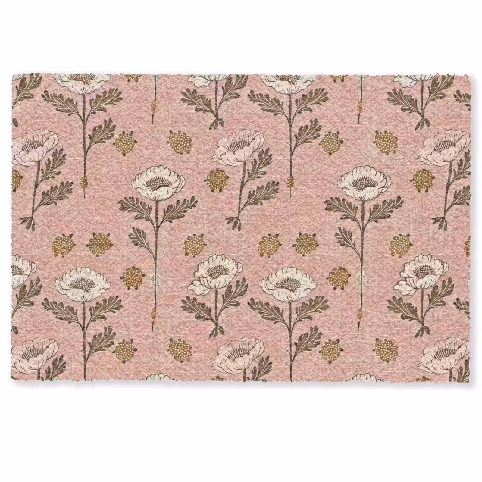 Deurmat - Roze - Bloemen - Vintage - Textuur — 1