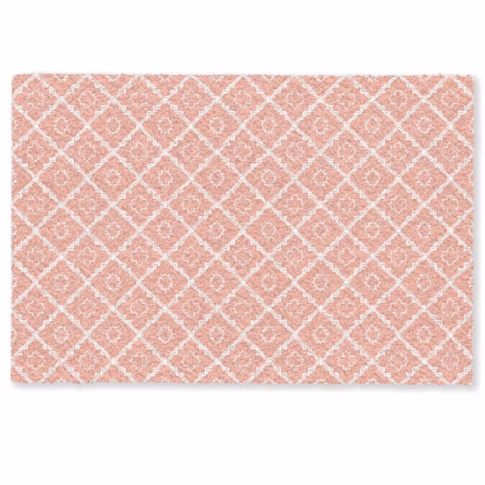 Deurmat - Zalmroze - Geometrisch - Elegant - Patroon — 1