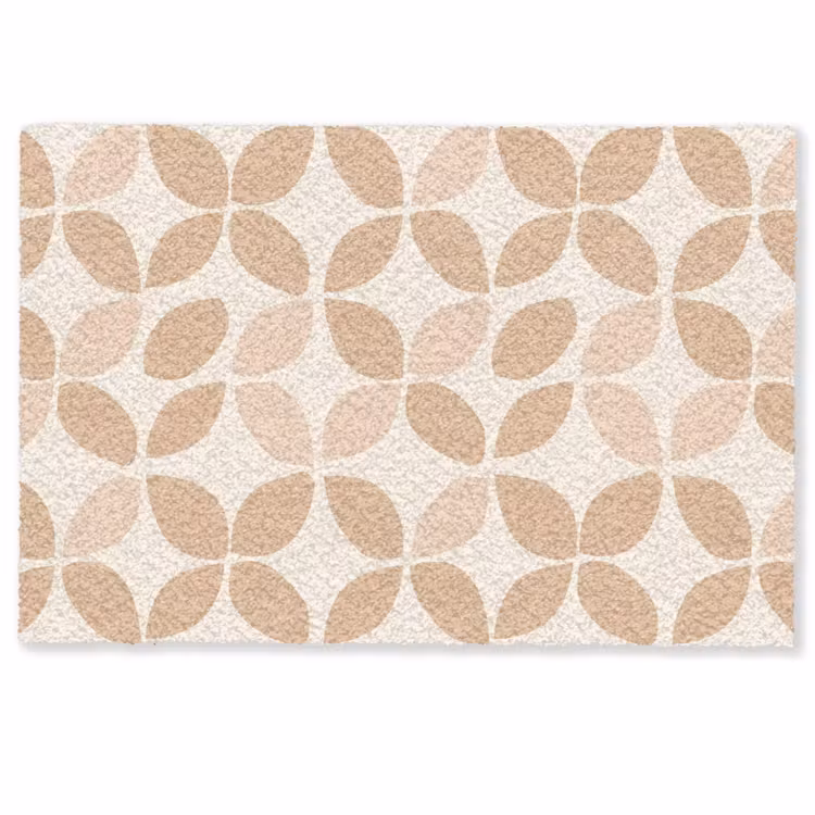 Deurmat - Beige - Bladeren - Minimalistisch - Patroon — 1