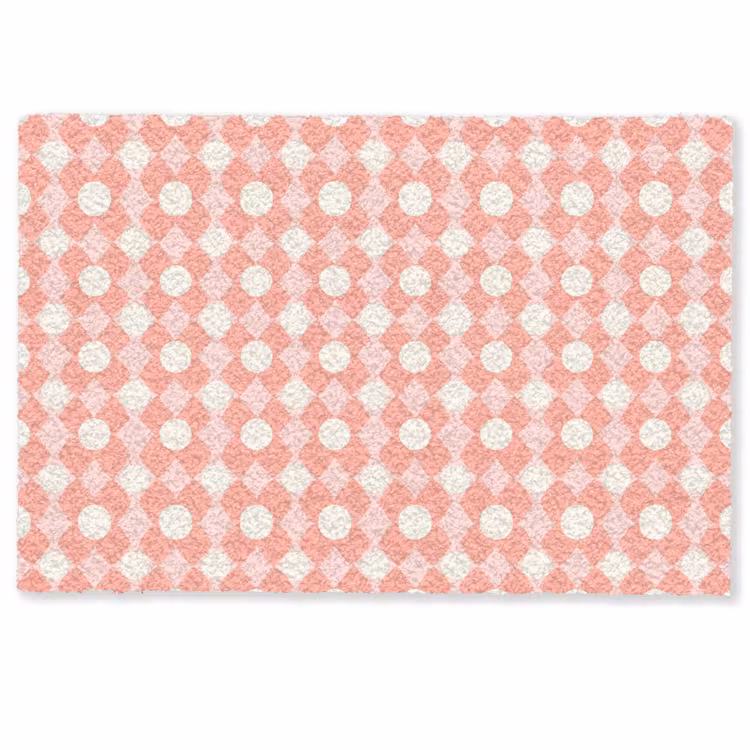 Deurmat - Koraal - Retro - Geometrisch - Patroon — 1