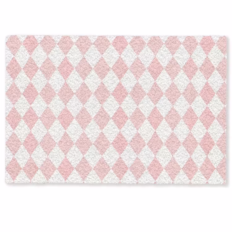 Deurmat - Lichtroze - Ruiten - Geometrisch - Patroon — 1