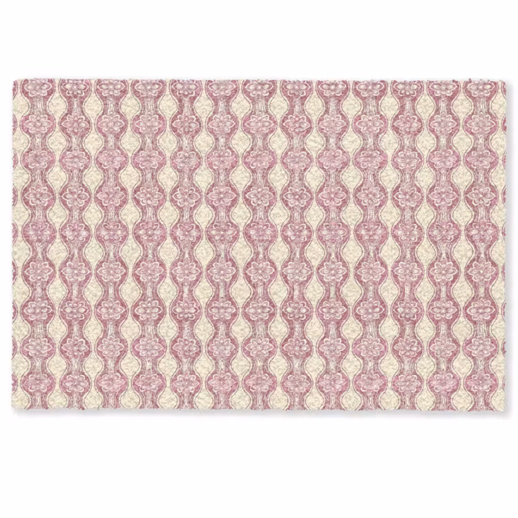Deurmat - Paarsroze - Bloemen - Retro - Patroon — 1