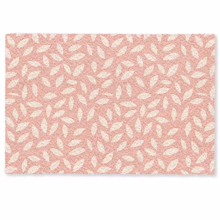 Deurmat - Roze - Bladeren - Speels - Patroon — 1