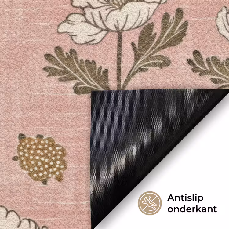 Deurmat - Roze - Bloemen - Vintage - Textuur — 6