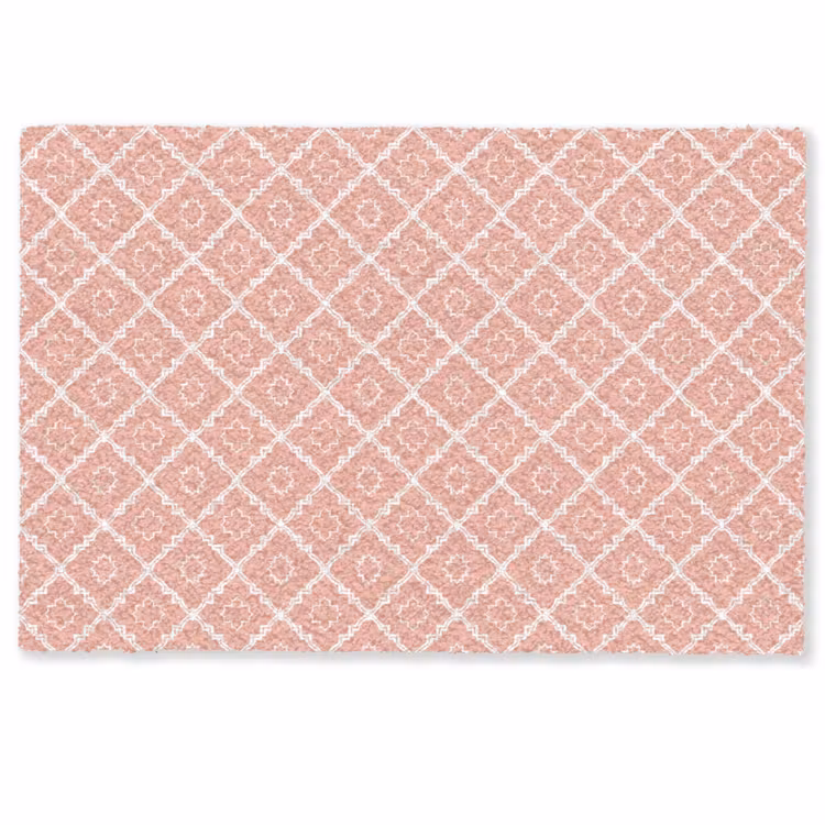 Deurmat - Zalmroze - Geometrisch - Elegant - Patroon — 1