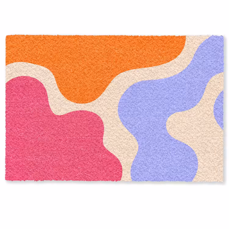 Deurmat - Abstract - Organische vormen - Design - Modern - Kleurrijk — 1