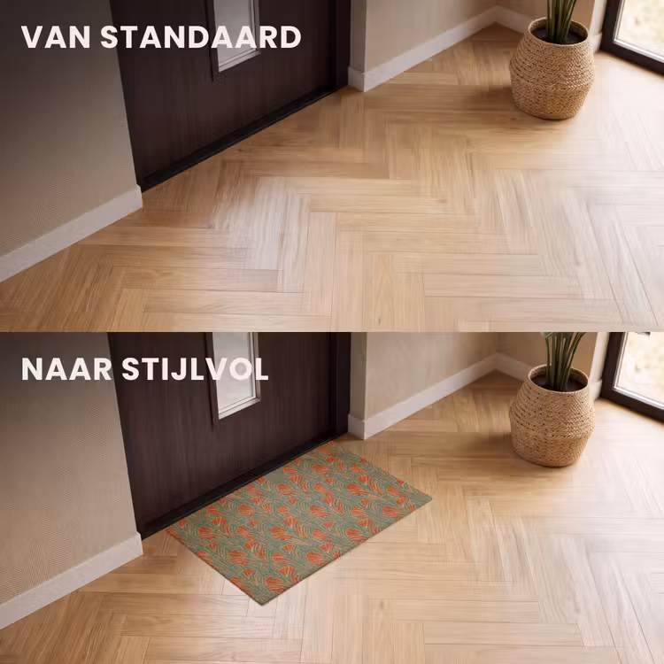 Deurmat - Groen - Terracotta - Deco - Waaiers — 3