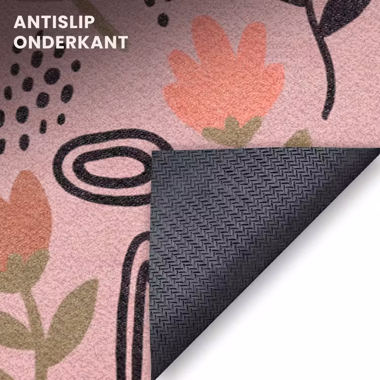 Deurmat - Kat - Bloemen - Dieren - Modern - Roze — 6