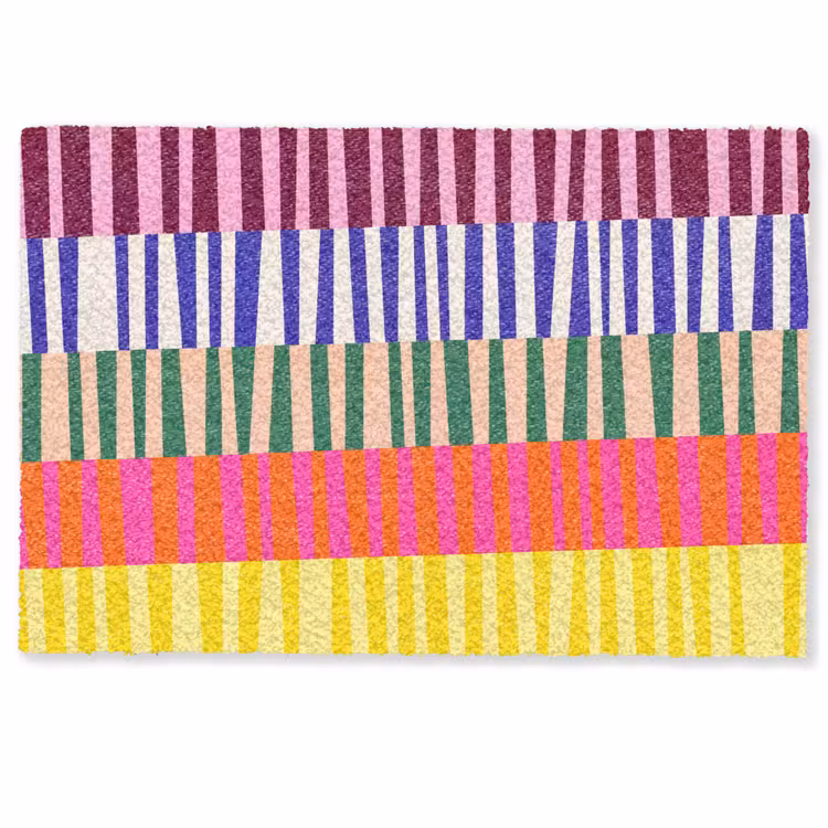 Deurmat - Patroon - Strepen - Abstract - Modern - Kleurrijk — 1