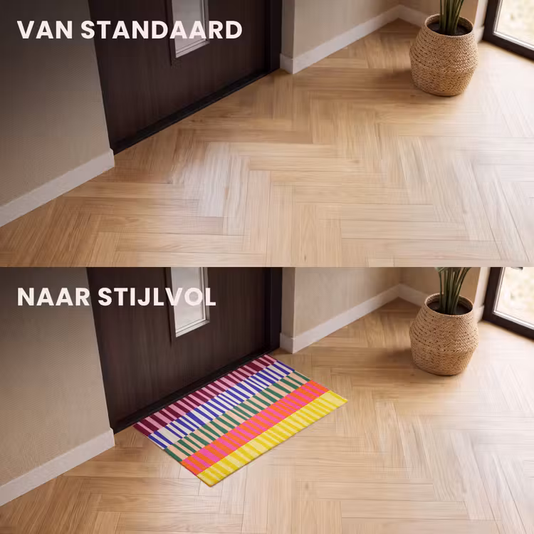 Deurmat - Patroon - Strepen - Abstract - Modern - Kleurrijk — 3