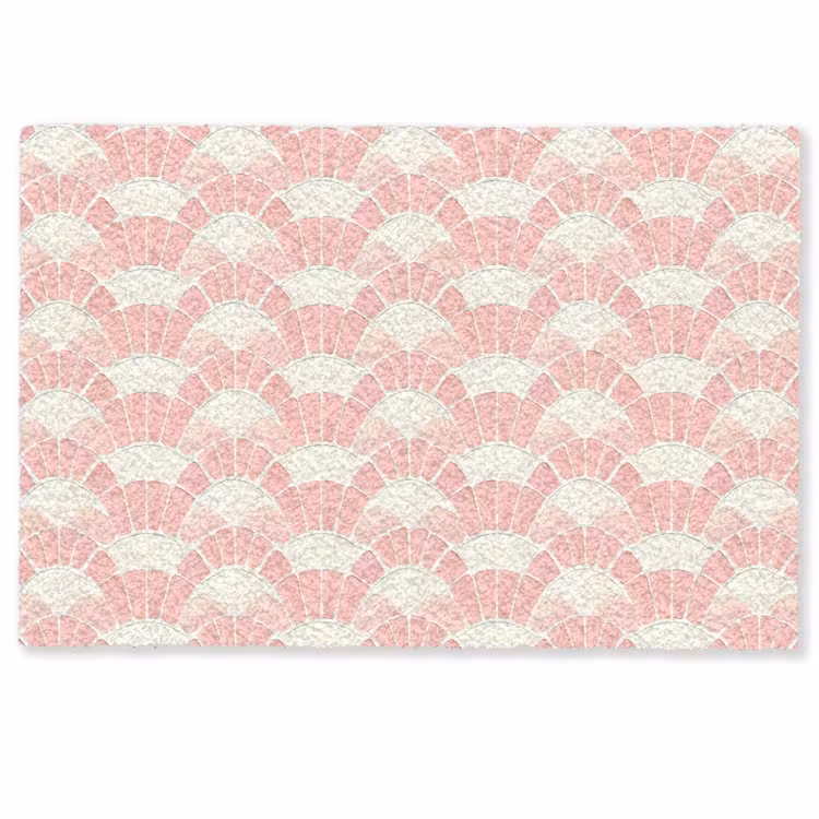 Deurmat - Roze - Waaiers - Mozaïek - Patroon — 1