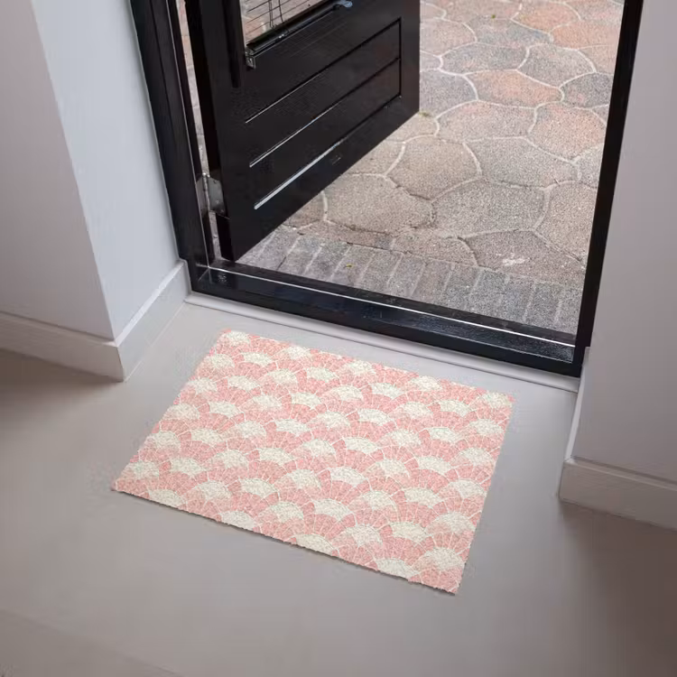 Deurmat - Roze - Waaiers - Mozaïek - Patroon — 4
