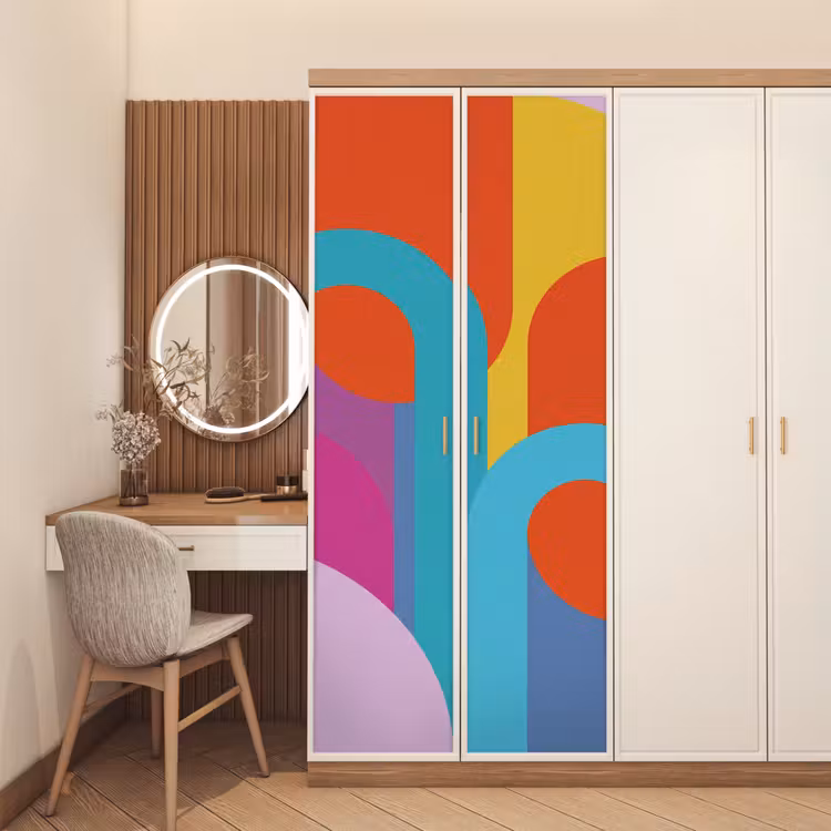 Deursticker - Abstract - Geometrie - Kleurrijk - Modern - Kunst — 5