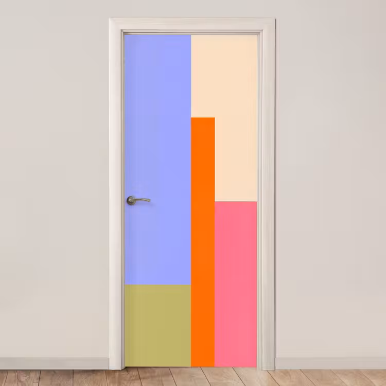 Deursticker - Abstract - Geometrie - Kunst - Modern - Kleurrijk — 1