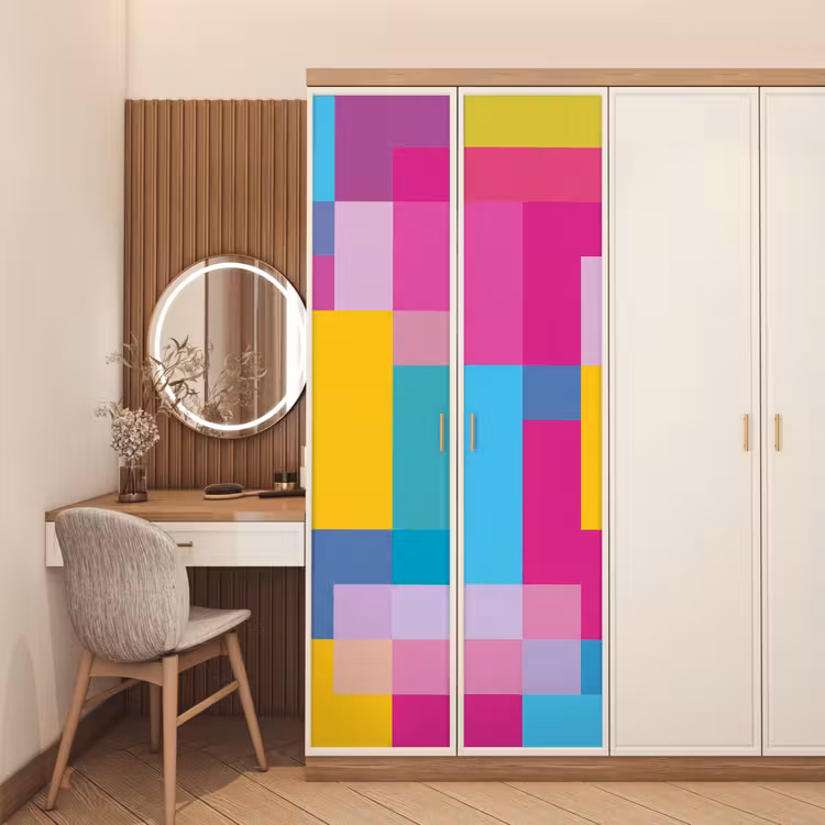 Deursticker - Abstract - Geometrisch - Kunst - Kleurrijk - Modern — 5