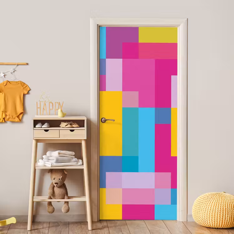 Deursticker - Abstract - Geometrisch - Kunst - Kleurrijk - Modern — 6