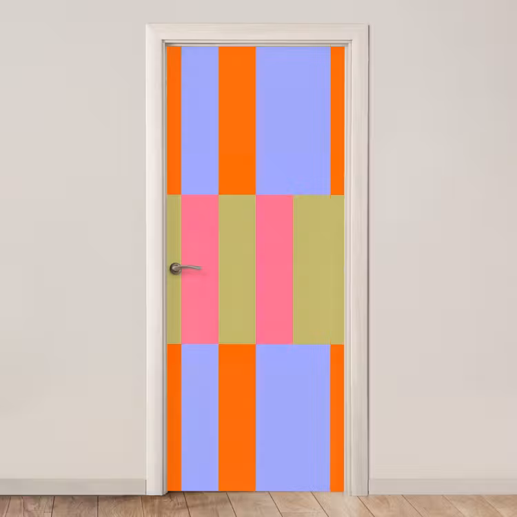 Deursticker - Abstract - Patroon - Geometrisch - Kleurrijk - Modern — 1