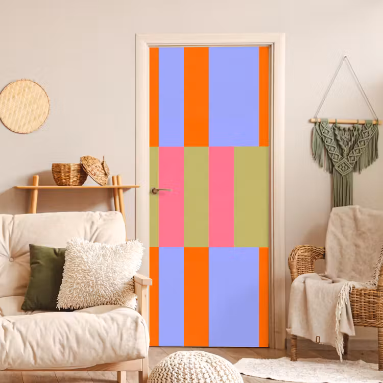 Deursticker - Abstract - Patroon - Geometrisch - Kleurrijk - Modern — 4