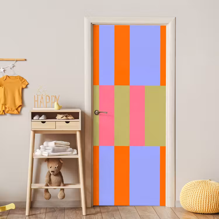 Deursticker - Abstract - Patroon - Geometrisch - Kleurrijk - Modern — 6