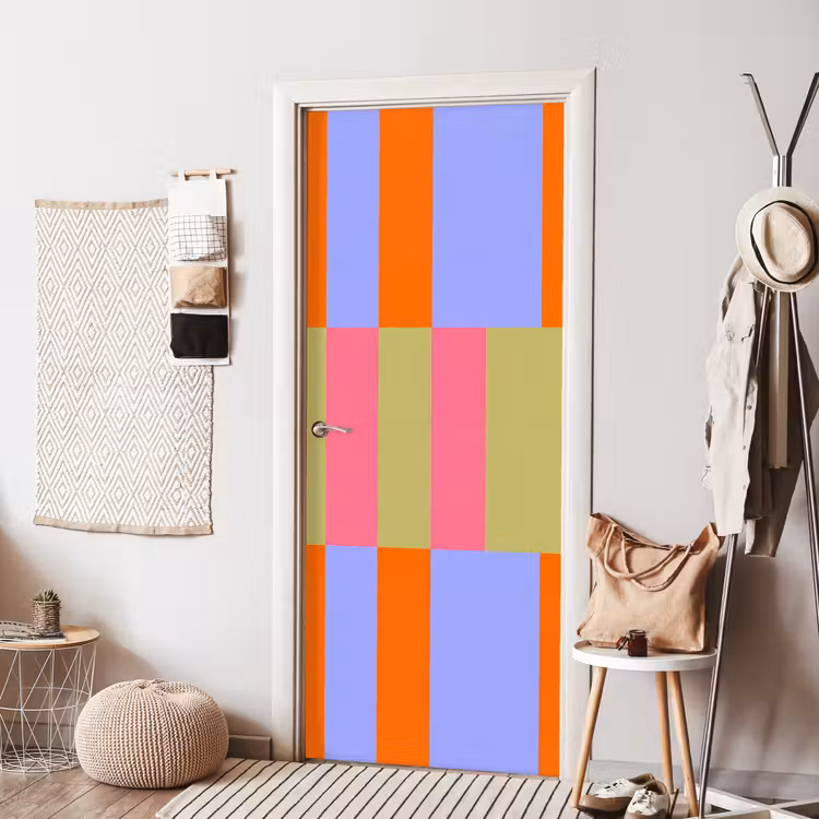 Deursticker - Abstract - Patroon - Geometrisch - Kleurrijk - Modern — 8