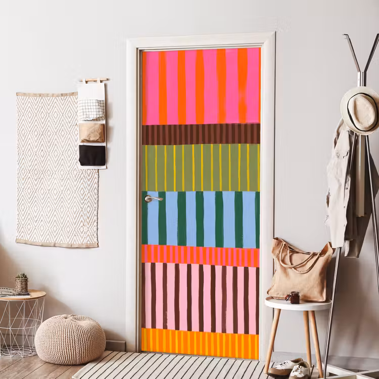 Deursticker - Abstract - Strepen - Modern - Kleurrijk - Kunst — 8