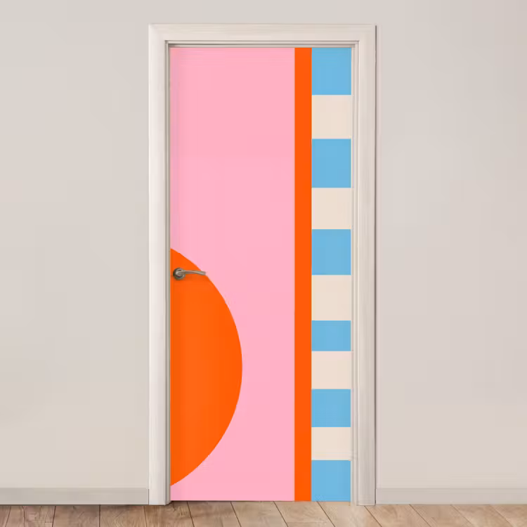 Deursticker - Abstract - Vormen - Geometrisch - Modern - Kleurrijk — 1