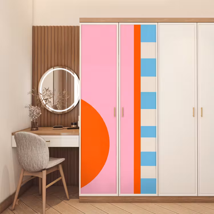 Deursticker - Abstract - Vormen - Geometrisch - Modern - Kleurrijk — 5