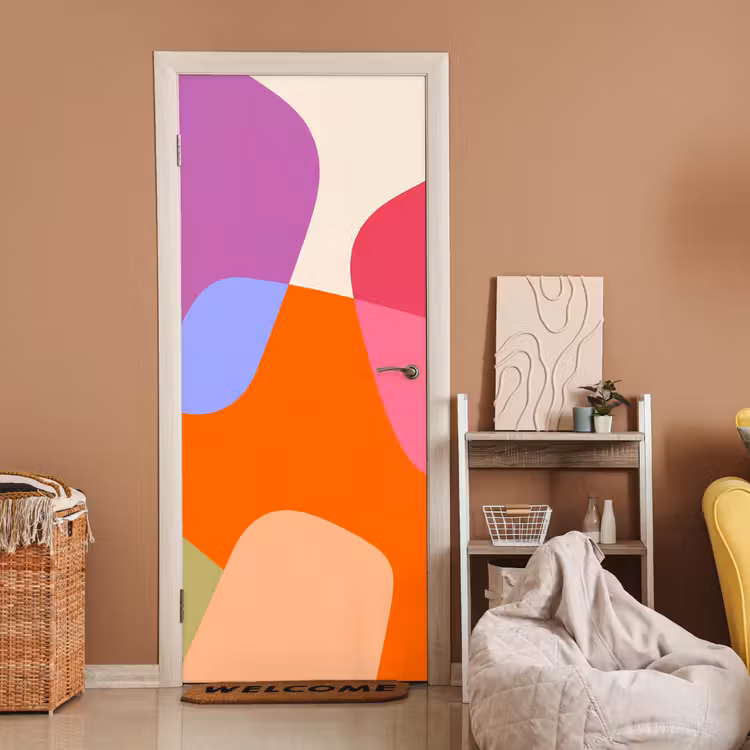 Deursticker - Abstract - Vormen - Modern - Kleurrijk — 2