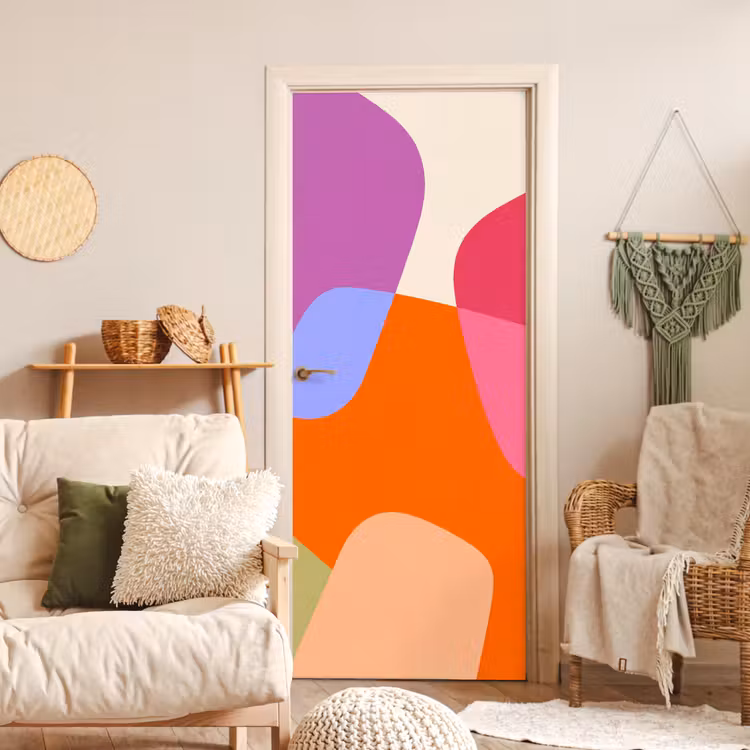 Deursticker - Abstract - Vormen - Modern - Kleurrijk — 4