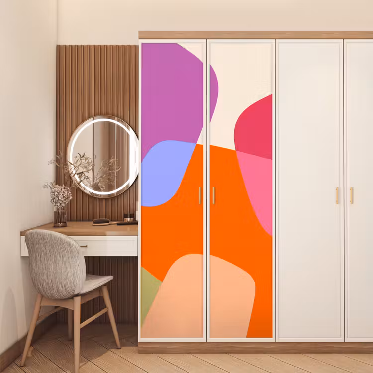 Deursticker - Abstract - Vormen - Modern - Kleurrijk — 5