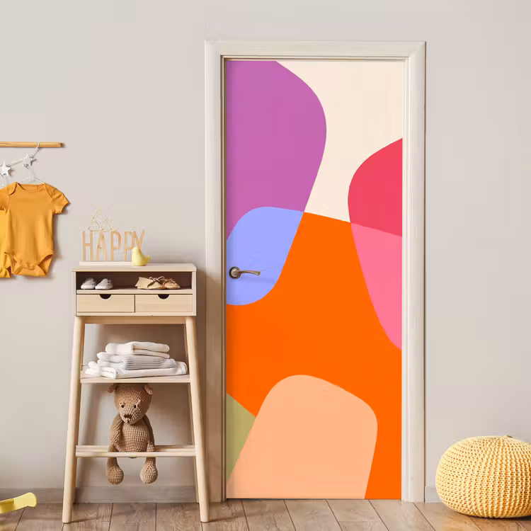 Deursticker - Abstract - Vormen - Modern - Kleurrijk — 6