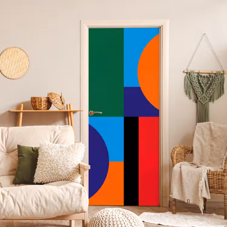 Deursticker - Geometrisch - Abstract - Vormen - Kleurrijk - Modern — 4