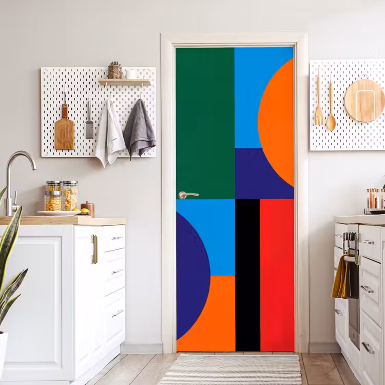 Deursticker - Geometrisch - Abstract - Vormen - Kleurrijk - Modern — 7