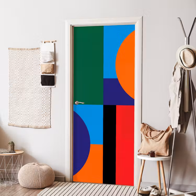 Deursticker - Geometrisch - Abstract - Vormen - Kleurrijk - Modern — 8