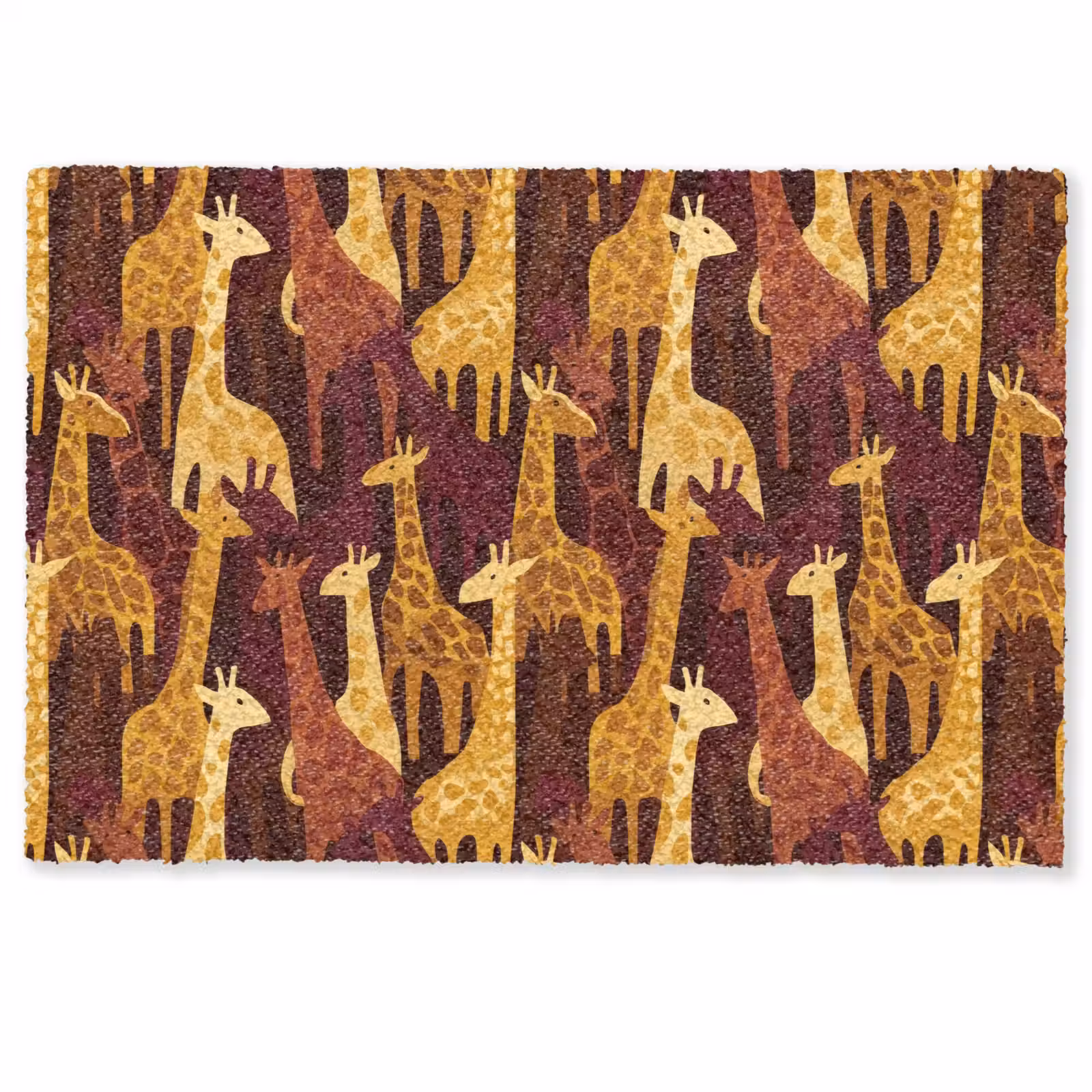 Deurmat - Bruin - Giraffen - Safari - Patroon — 1