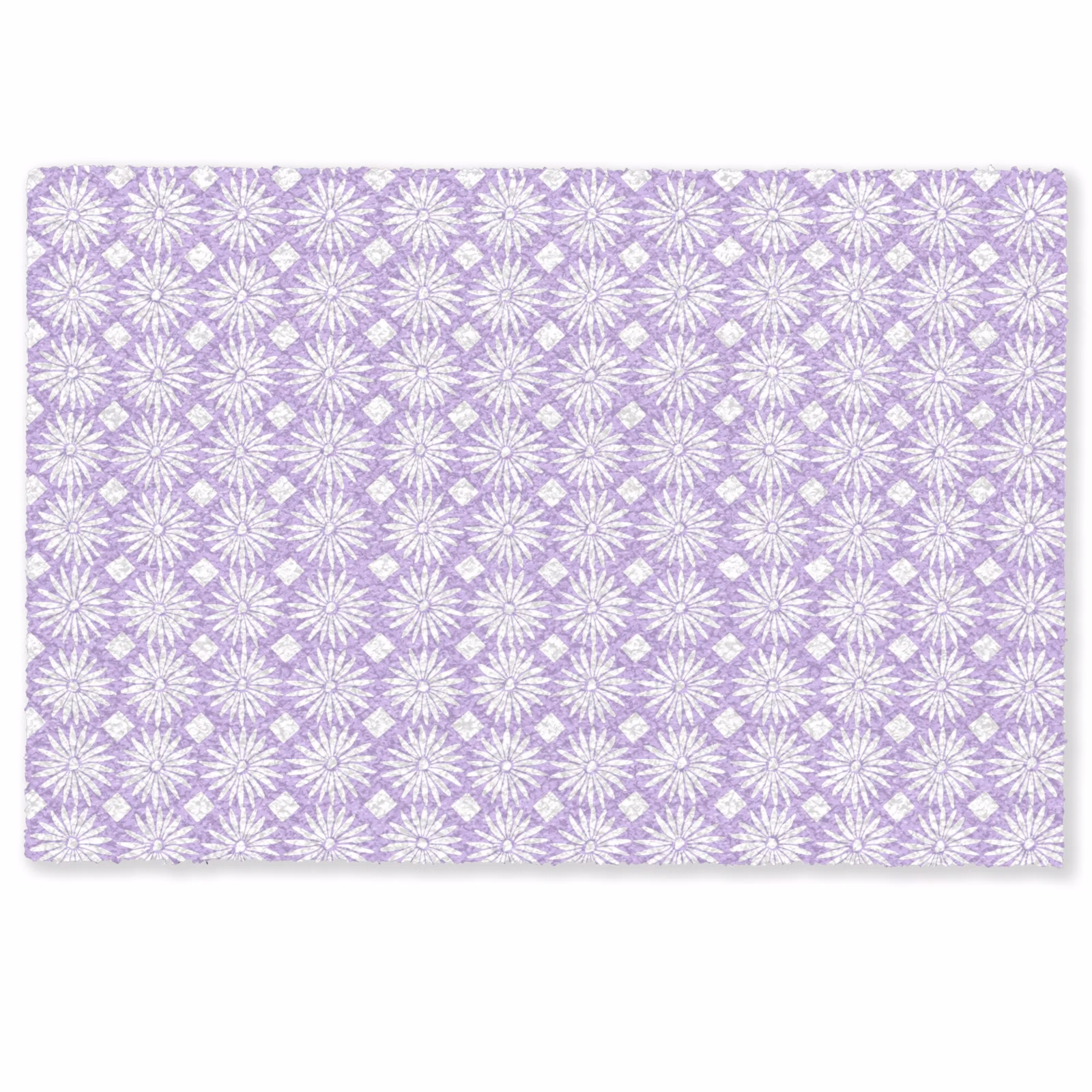 Deurmat - Lila - Botanisch - Bloemen - Margrieten - Patroon — 1