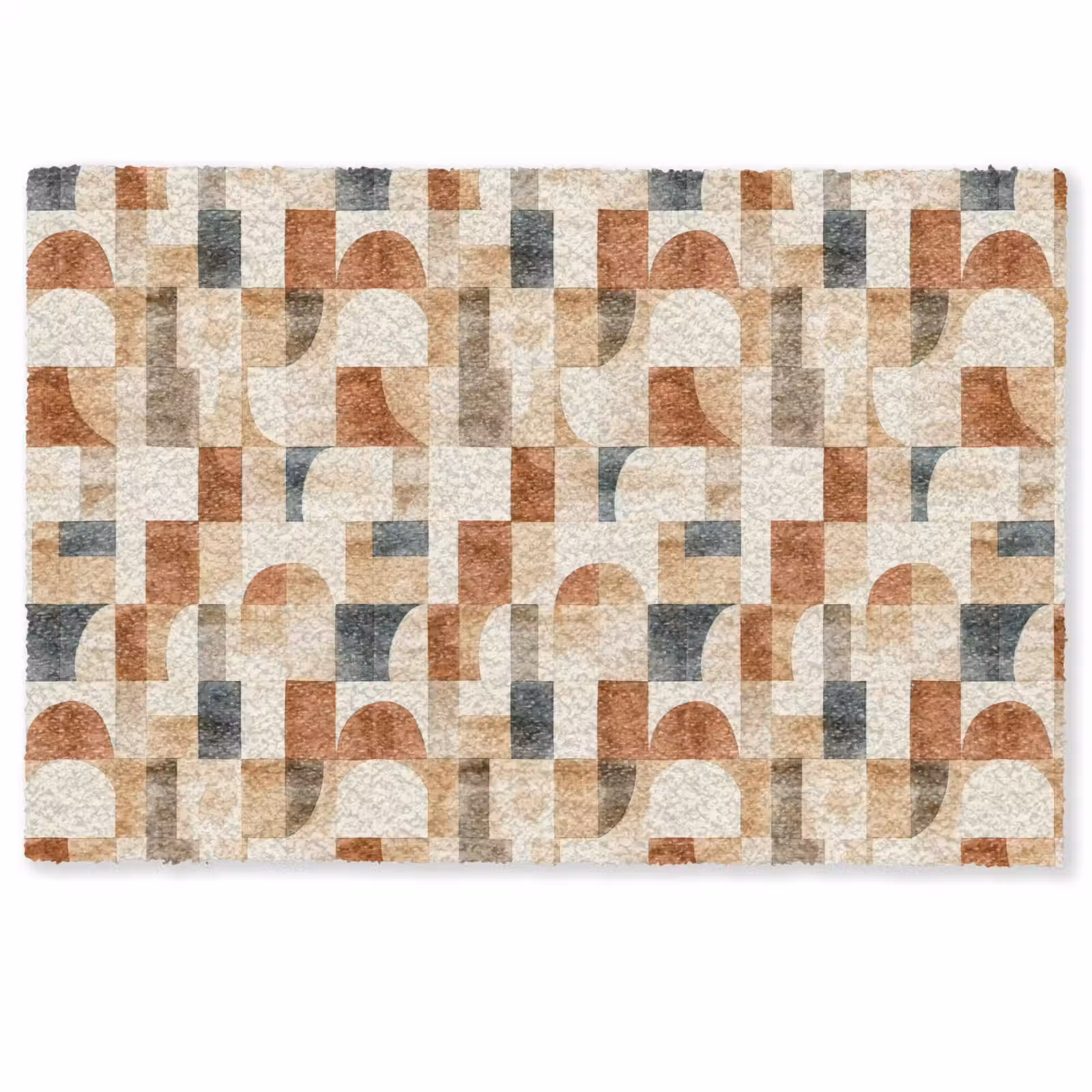 Deurmat - Terracotta - Geometrisch - Aquarel - Textuur — 1