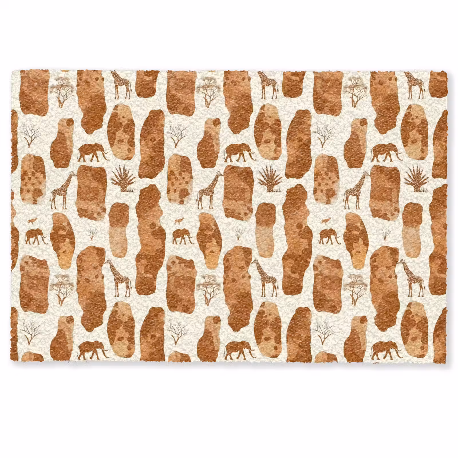 Deurmat - Terracotta - Safari - Dieren - Patroon — 1