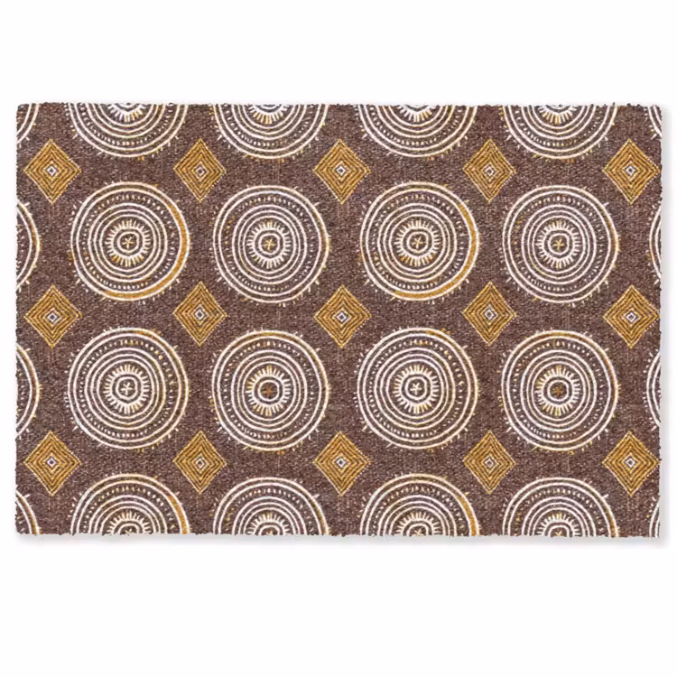 Deurmat - Chocoladebruin - Etnisch - Tribaal - Cirkels - Patroon — 1