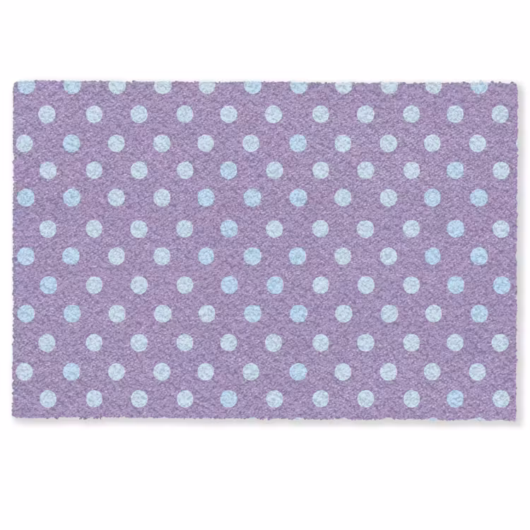 Deurmat - Paars - Blauw - Geometrisch - Stippen - Polka Dot - Patroon — 1