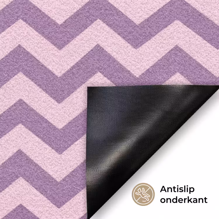 Deurmat - Paars - Roze - Geometrisch - Chevron - Zigzag - Patroon — 6