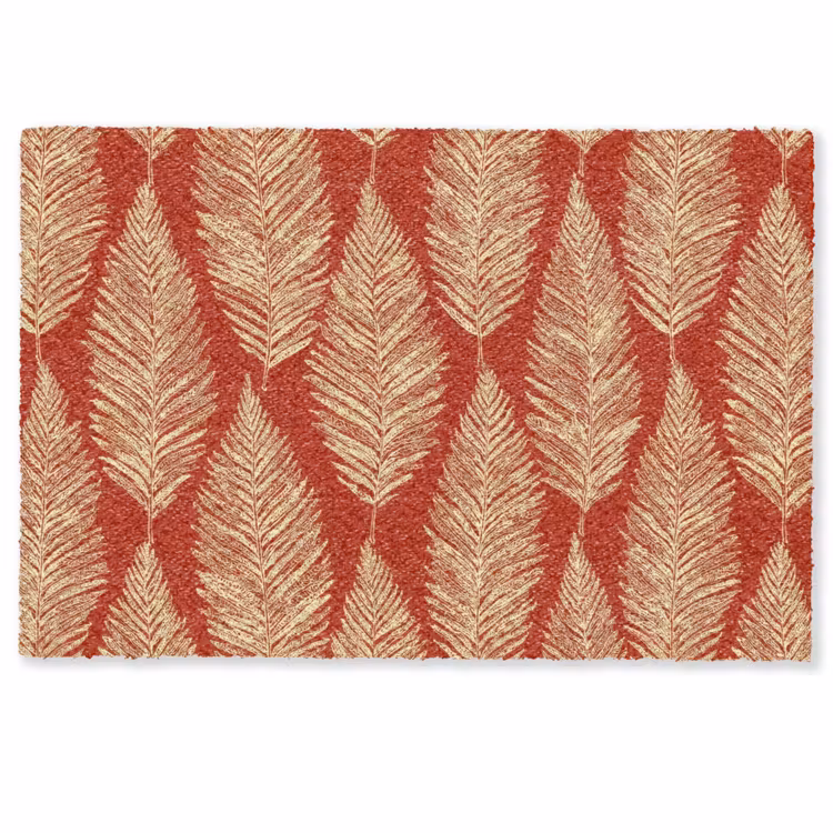 Deurmat - Rood - Botanisch - Varen - Patroon — 1