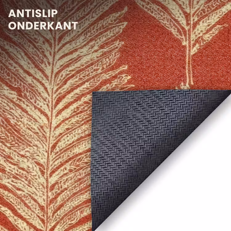 Deurmat - Rood - Botanisch - Varen - Patroon — 6
