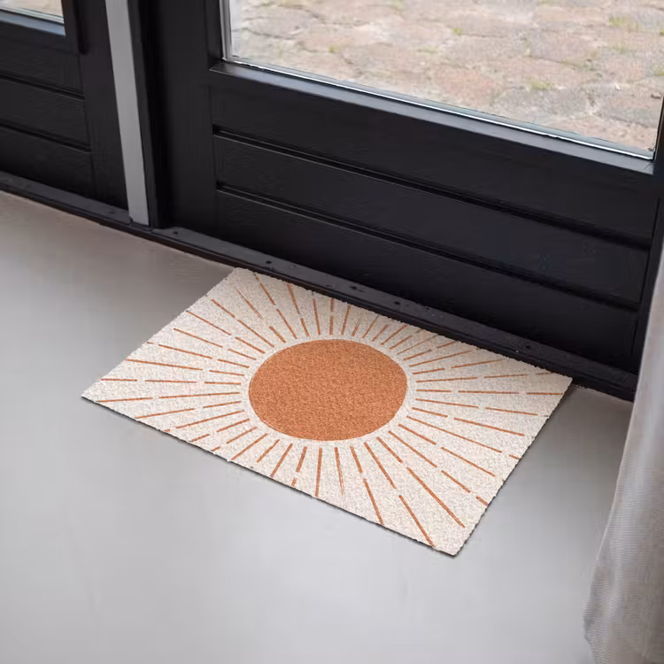 Deurmat - Zon - Stralen - Abstract - Terracotta - Modern — 2