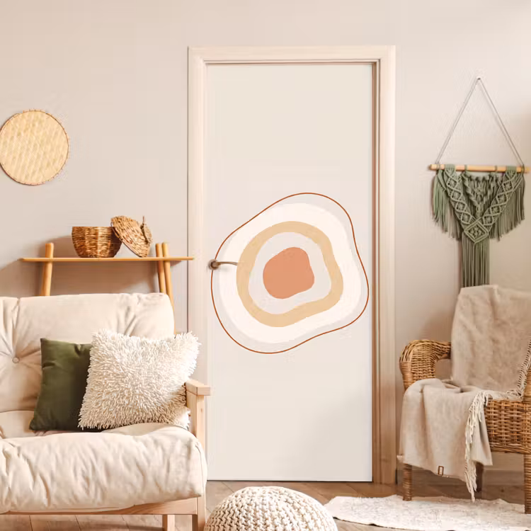 Deursticker - Abstract - Organisch - Modern - Beige - Kunst — 4