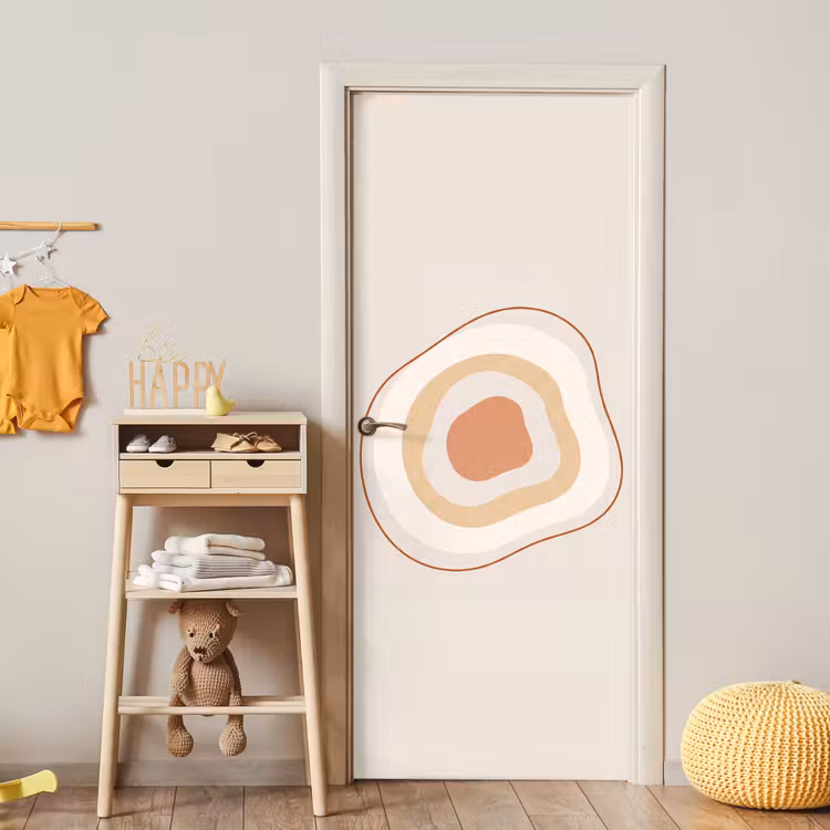 Deursticker - Abstract - Organisch - Modern - Beige - Kunst — 6