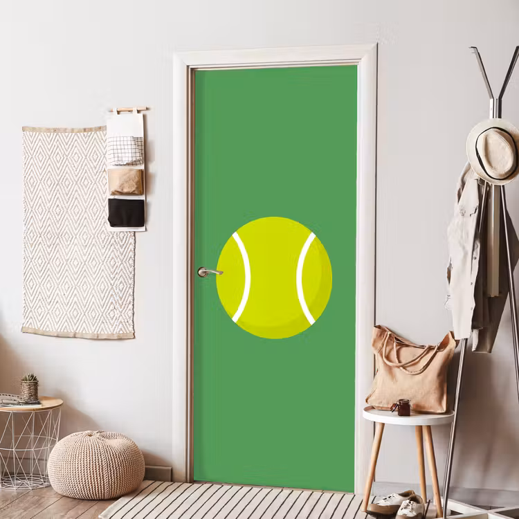 Deursticker - Bal - Geel - Sport - Groen - Illustratie — 8