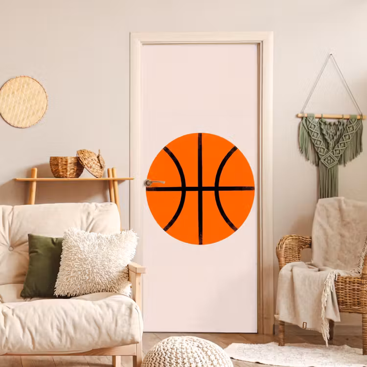 Deursticker - Basketbal - Bal - Sport - Illustratie - Oranje — 4