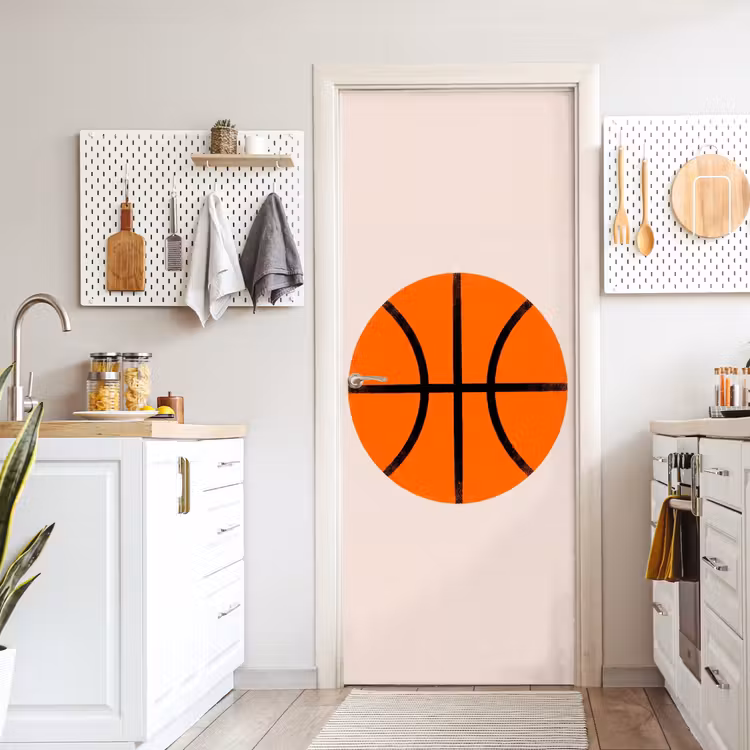 Deursticker - Basketbal - Bal - Sport - Illustratie - Oranje — 7